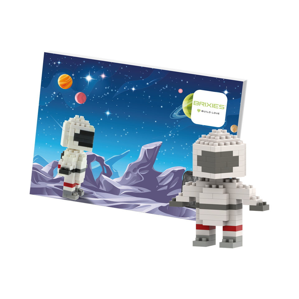 BRIXIES Postkarte Astronaut